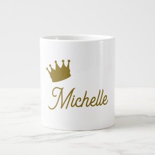 Grande Tasse Nom propre Créatif Tendance Couleur Or Script