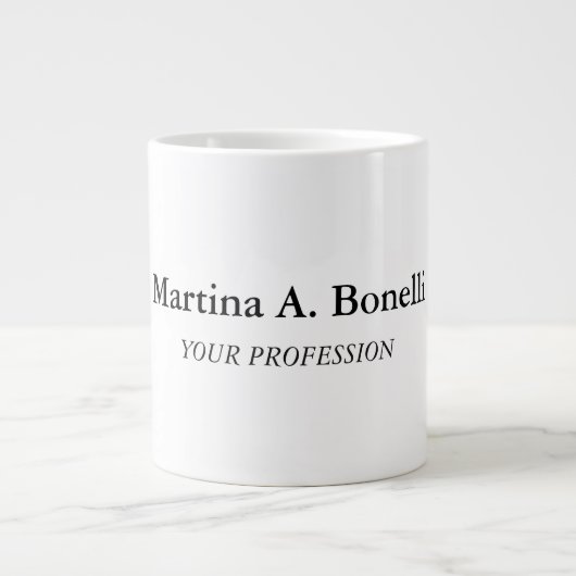Grande Tasse Nom propre Unique Élégant Plain Simple Spécial (Devant)