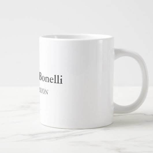 Grande Tasse Nom propre Unique Élégant Plain Simple Spécial (Droite)