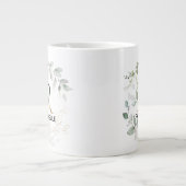 Grande Tasse Nom R initial Alphabet Monogramme Verdure Wreath (Devant)