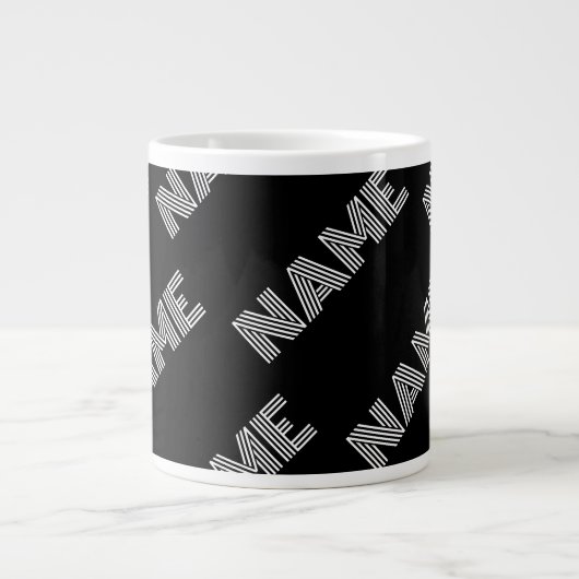 Grande Tasse Nom rétro-moderne gras ou Motif Word (Devant)