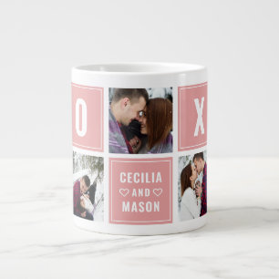 Grande Tasse Noms de couples XOXO Saint-Valentin Photo personna