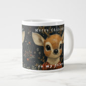 Grande Tasse Notes musicales de la Bow rouge de rennes adorable (Devant droit)