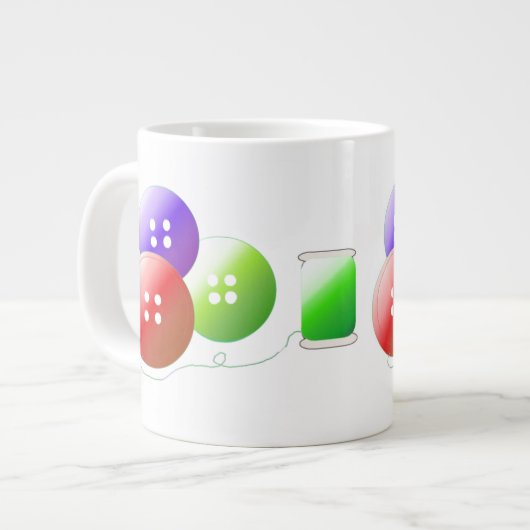 Grande Tasse Notions de couture colorées (Devant gauche)