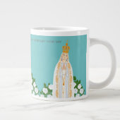 Grande Tasse Notre-Dame de Fatima et roses blanches (Droite)