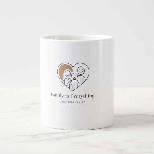 Grande Tasse Notre famille heureuse (Devant)