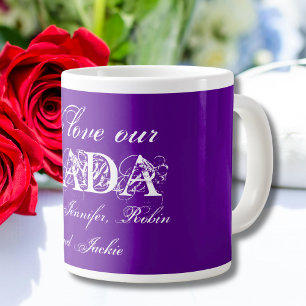 Grande Tasse Nous Aimons Notre Dada Cute Personnalisé Violet & 