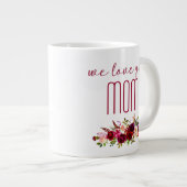 Grande Tasse Nous t'aimons Maman Bourgogne Florale (Devant droit)