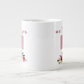 Grande Tasse Nous t'aimons Maman Bourgogne Florale (Devant)