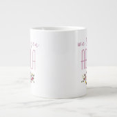 Grande Tasse Nous vous aimons Abuela Fleurs roses (Devant)