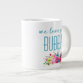 Grande Tasse Nous Vous Aimons Bubbie Turquoise Rose Floral (Devant droit)