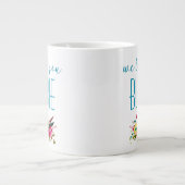 Grande Tasse Nous Vous Aimons Bubbie Turquoise Rose Floral (Devant)