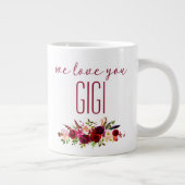 Grande Tasse Nous Vous Aimons Gigi Bourgogne Floral (Droite)