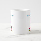 Grande Tasse Nous Vous Aimons Gigi Turquoise Rose Floral (Devant)