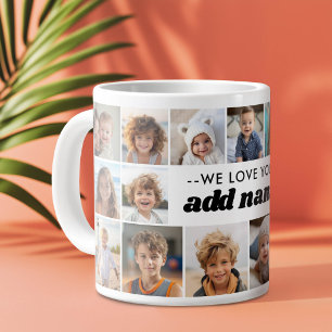 Grande Tasse Nous vous aimons grand-mère - 23 Collage de photos