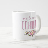 Grande Tasse Nous Vous Aimons Grand-Mère Rose Floral (Devant droit)
