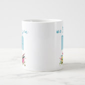 Grande Tasse Nous Vous Aimons Nana Turquoise Rose Floral (Devant)