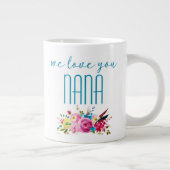 Grande Tasse Nous Vous Aimons Nana Turquoise Rose Floral (Droite)