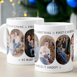 Grande Tasse Nouveau papa premier Noël 6 photo arrondi Lozenge<br><div class="desc">Première tasse photo de Noël pour nouveau père ou comme cadeau photo faire-part de naissance. Le design comporte 6 photos et une formulation entièrement modifiable pour vous permettre de personnaliser comme vous le souhaitez. Vos photos sont affichées en format portrait 16:9 et le modèle photo les affichera automatiquement en forme...</div>