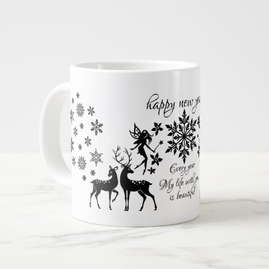 Grande Tasse nouvelle année heureuse (Devant gauche)