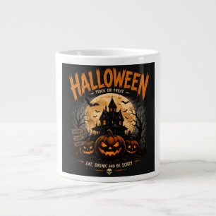 Grande Tasse Nuit effrayante de maison hantée Halloween vintage