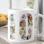 Grande Tasse Numéro 10 Collage photo 10e anniversaire<br><div class="desc">Mug Géant Personnalisé pour 10e anniversaire avec le collage photo numéro 10 et votre texte personnalisé. Créez votre propre collage photo en utilisant vos photos préférées. Vos photos s'afficheront automatiquement sous la forme du nombre 10 des deux côtés de la tasse. Le collage photo contient un mélange d'images carrés, de...</div>