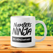 Grande Tasse Numéros amusants Ninja Nom du mot-clic