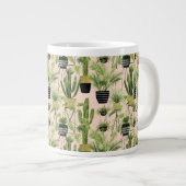 Grande Tasse Oasis intérieure | Motif de ligne Plante (Devant droit)