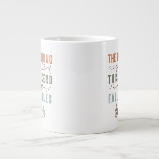 Grande Tasse Obtenir mes bougies automnales (Devant)
