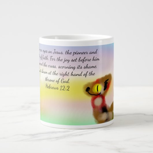 Grande Tasse œil fixé sur Jésus (Devant)