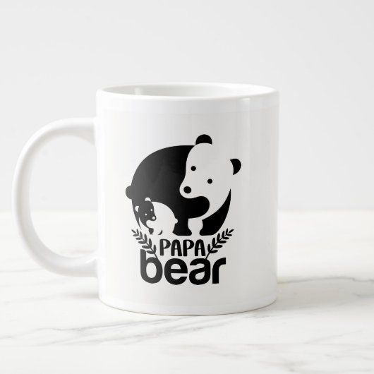 Grande Tasse Œuvre d'art de Cool Papa bear (Gauche)