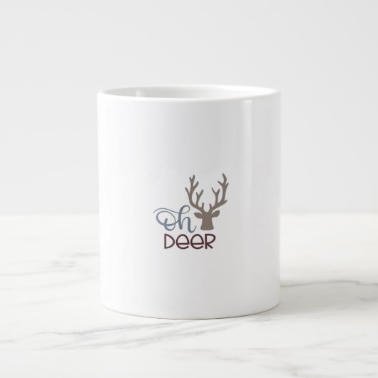 Grande Tasse Oh Deer Design Rétro Classique (Devant)