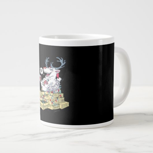 Grande Tasse Oh Deer Drunk Reindeer Celebrating Christmas Festi (Devant droit)