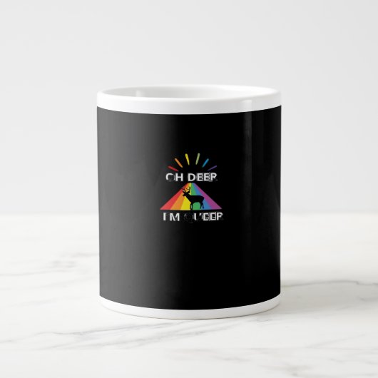 Grande Tasse Oh Deer Queer Trendy Aesthetic Design  (Devant)