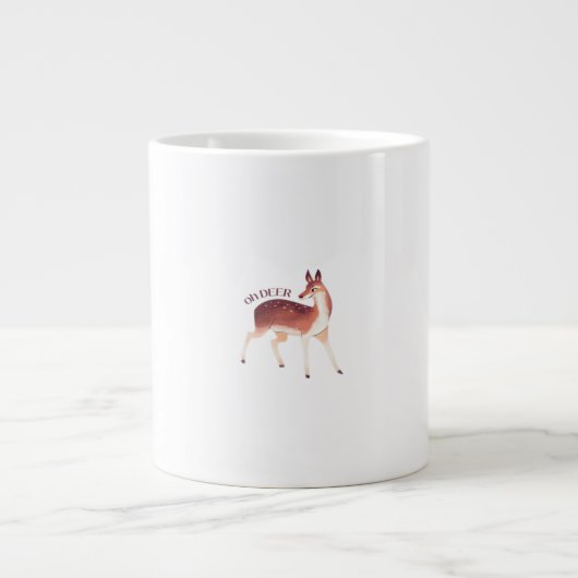 Grande Tasse Oh Deer Whimsical Creative Design (Devant)