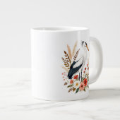 Grande Tasse Oiseau aquarelle (Devant droit)