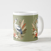 Grande Tasse Oiseau aquarelle (Devant droit)
