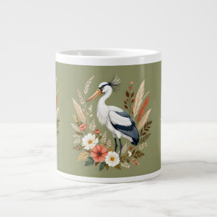 Grande Tasse Oiseau aquarelle
