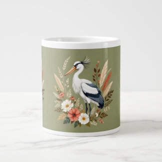Grande Tasse Oiseau aquarelle