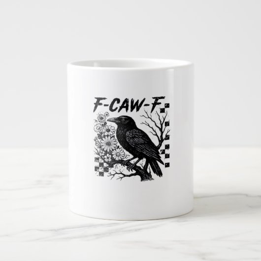 Grande Tasse Oiseau d'Halloween F-Caw-F (Devant)