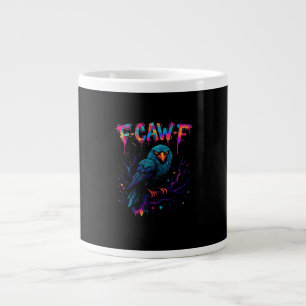 Grande Tasse Oiseau drôle corbeau corneille pun blague dicton F
