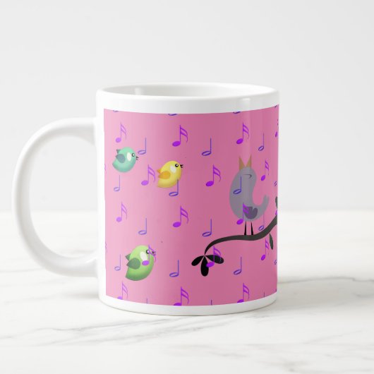 Grande Tasse Oiseaux chantant (Gauche)