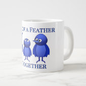 Grande Tasse Oiseaux d'une fleur de plumes ensemble (Devant droit)
