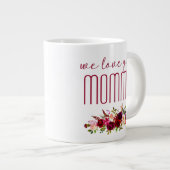 Grande Tasse On Vous Aime Maman Bourgogne Florale (Devant droit)