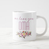 Grande Tasse On Vous Aime Oma Rose Floral (Droite)
