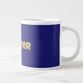 Grande Tasse Or moderne Midnight Bleu couleur clair unique (Droite)