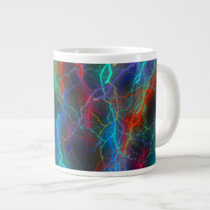 Grande Tasse Orage de foudre arc-en-ciel coloré