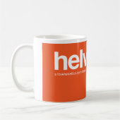 Grande tasse orange inverse de LoveHelvetica (Gauche)