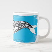 Grande Tasse Orca Whale Tribal Art Blue (Droite)