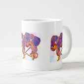 Grande Tasse orchidée violette et ambre (Devant droit)